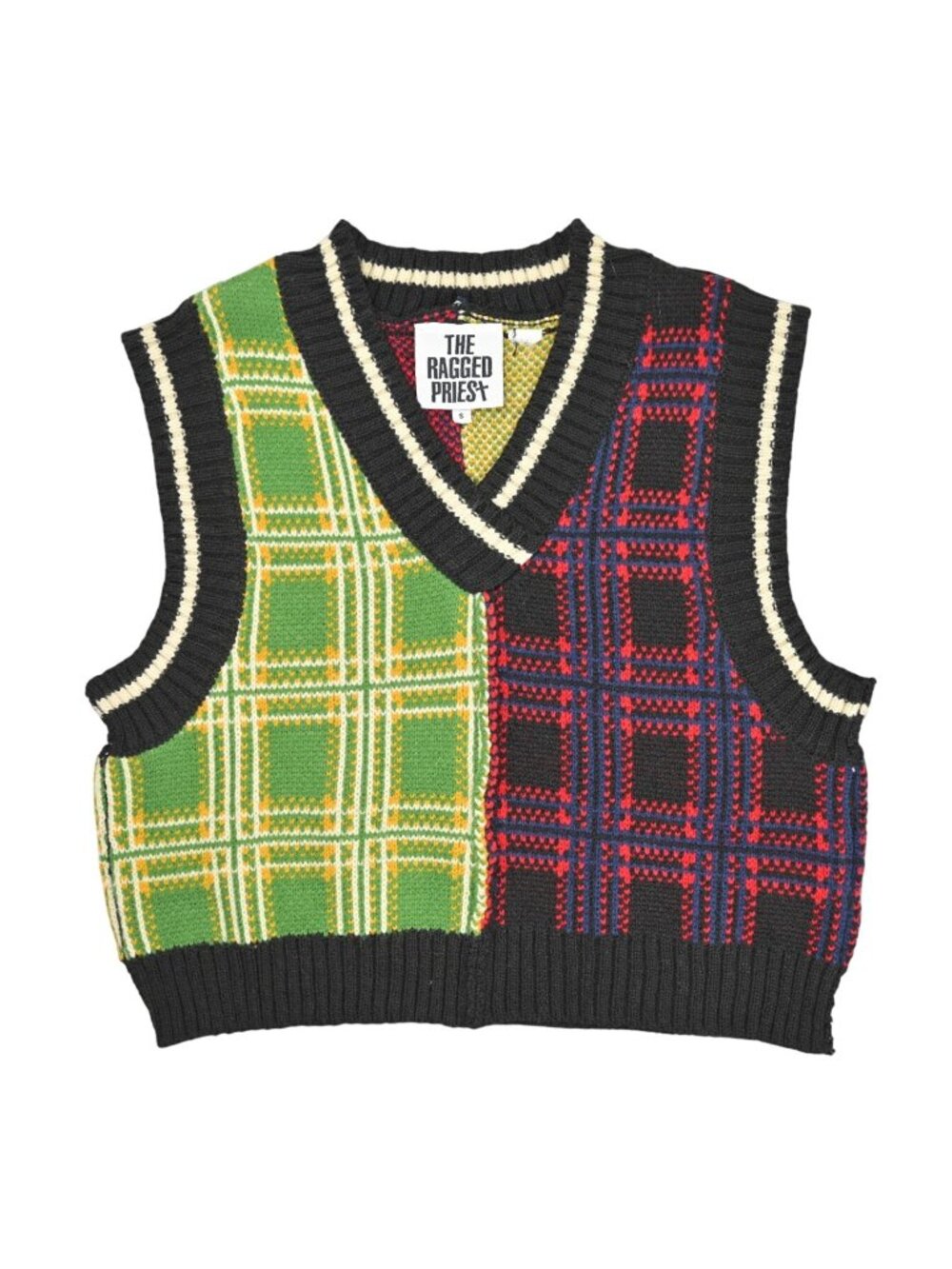 The Ragged Priest Control Knit Vest in Black